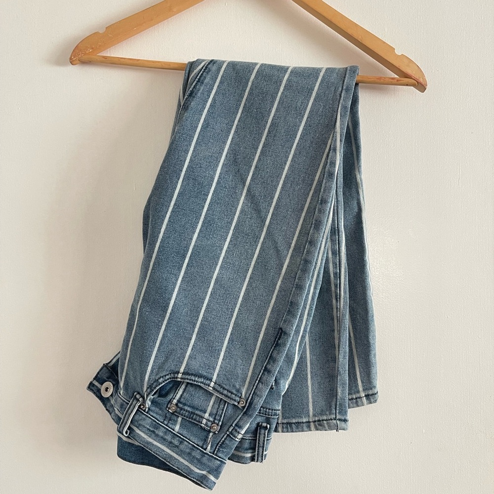 Striped skinny jeans